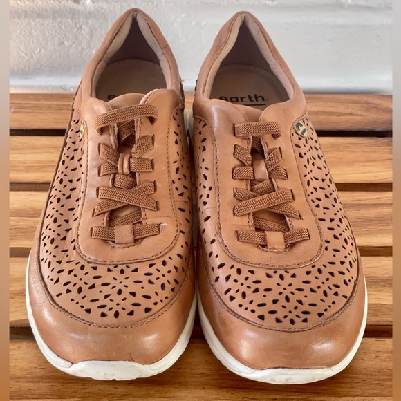 Earth Nimble Viva Leather Sand Brown Sneakers with comfort footbed, quiet luxury - Picture 11 of 12